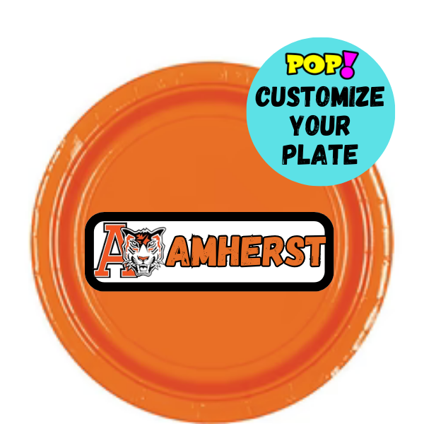 Custom School Paper Plates - 8 Ct. - POPPartyballoons