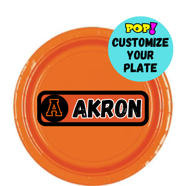 Custom School Paper Plates - 8 Ct. - POPPartyballoons