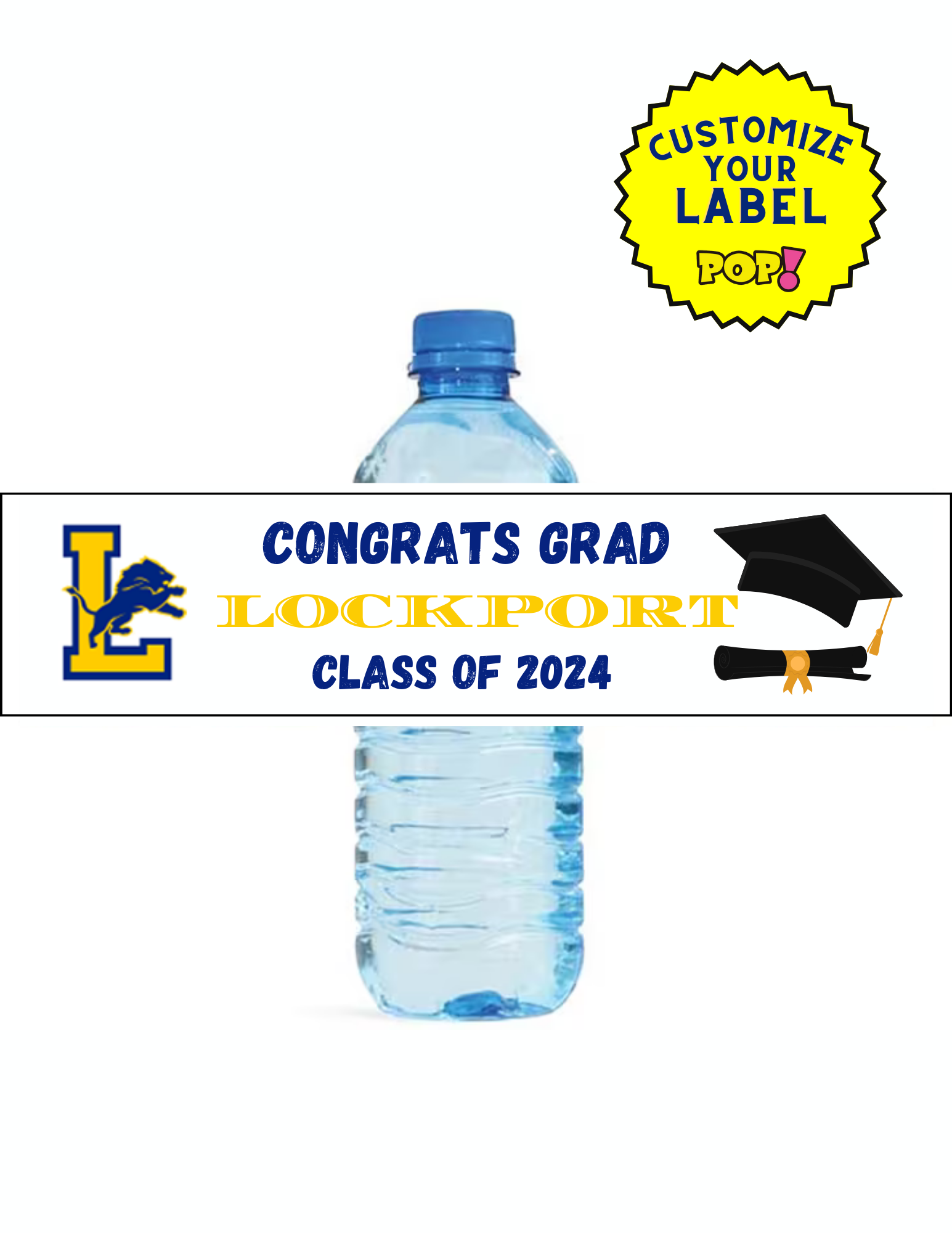 School Water Bottle Labels - Choose Your School - POPPartyballoons