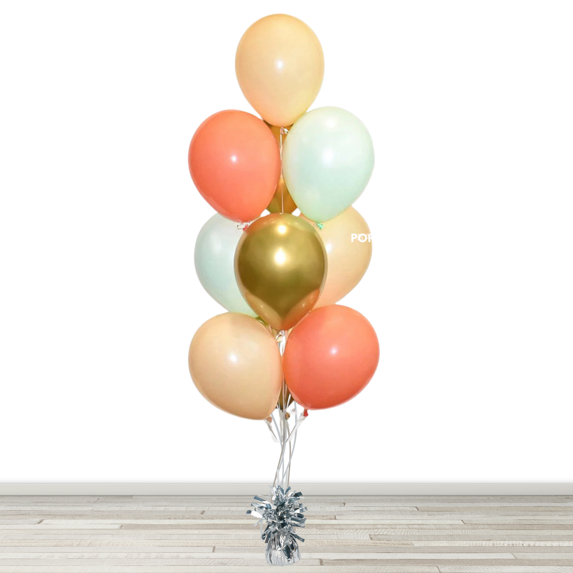 Blush and Mint Balloon Bouquet - 10 Balloons