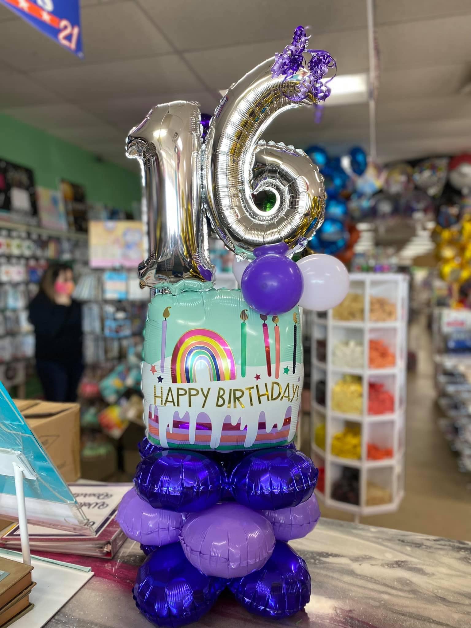 Small Birthday Balloon Marquee - Choose Your Colors - POPPartyballoons