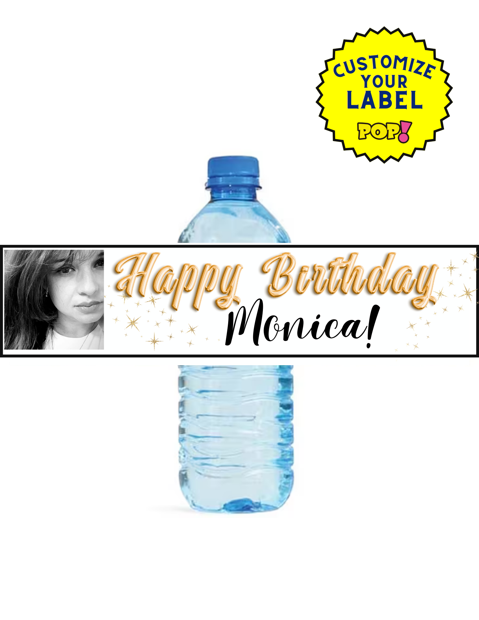 Custom Water Bottle Labels - Customize Your Design - POPPartyballoons