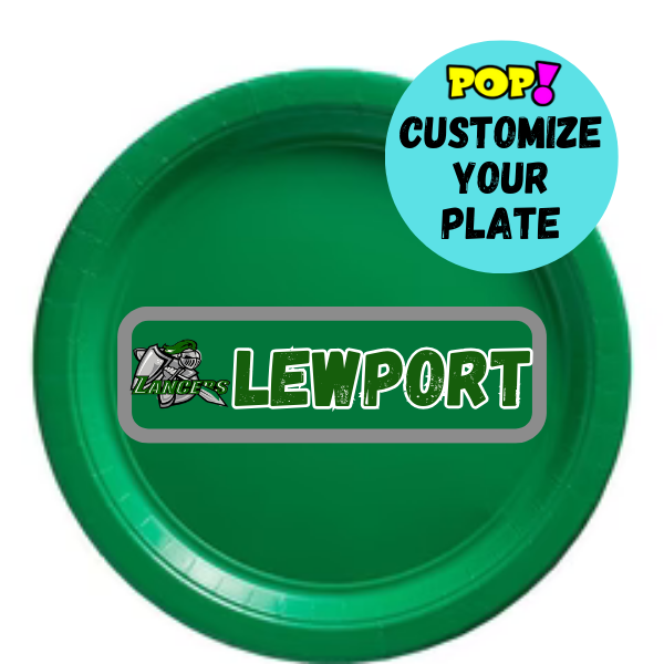 Custom School Paper Plates - 8 Ct. - POPPartyballoons