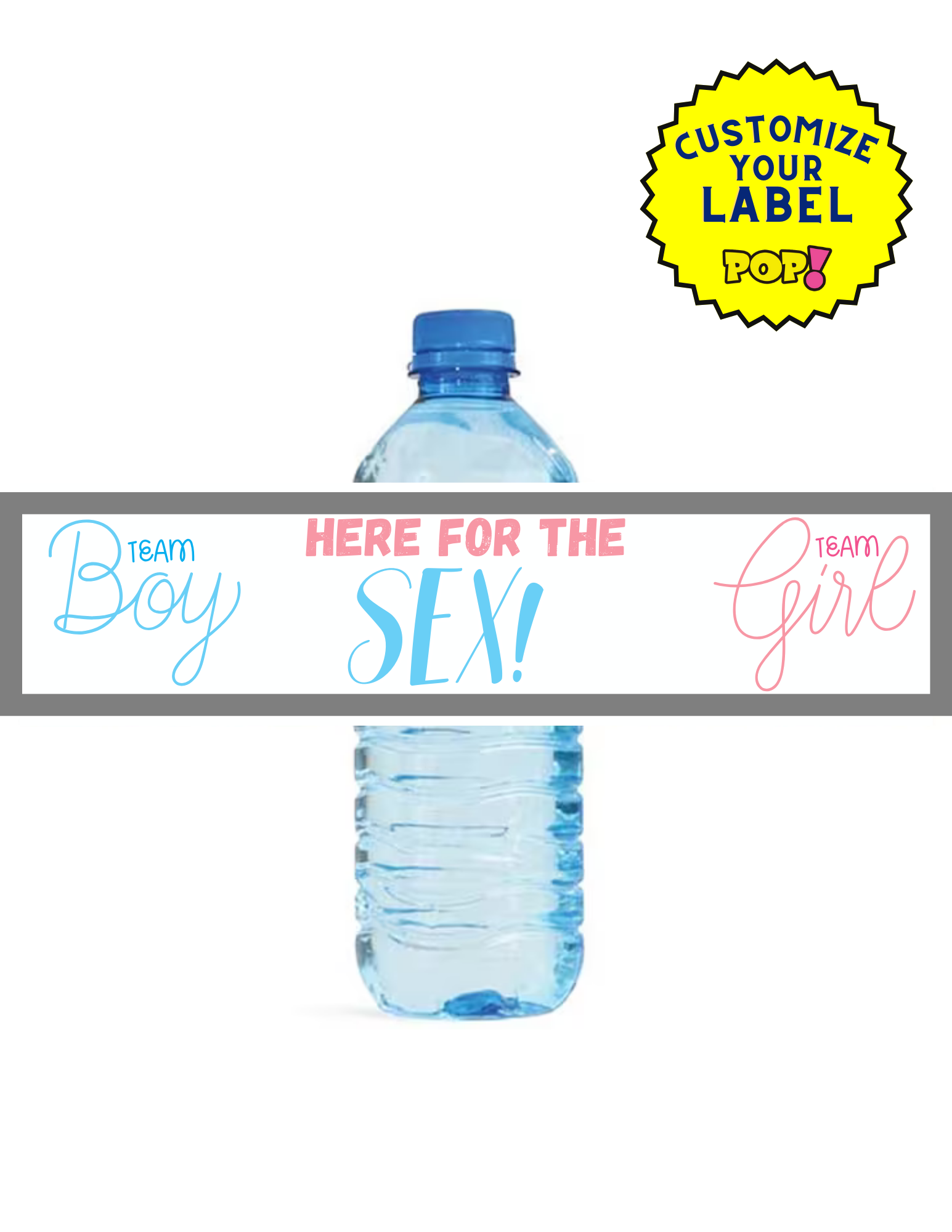 Custom Water Bottle Labels - Use Your Design - POPPartyballoons