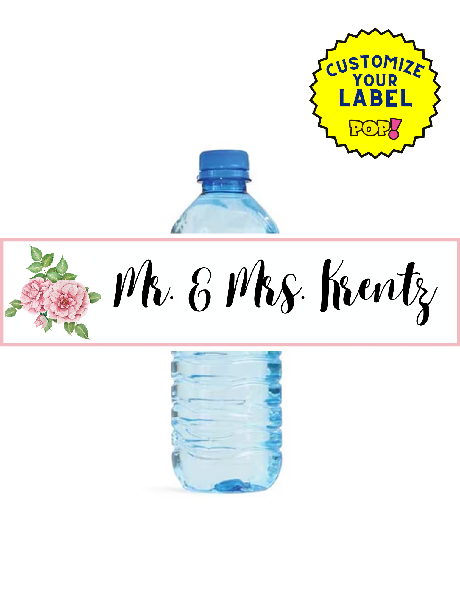 Custom Water Bottle Labels - Use Your Image - POPPartyballoons