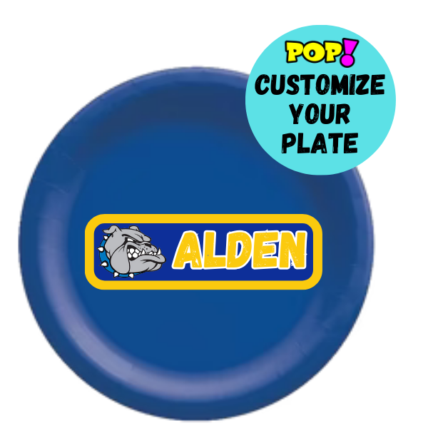 Custom School Paper Plates - 8 Ct. - POPPartyballoons