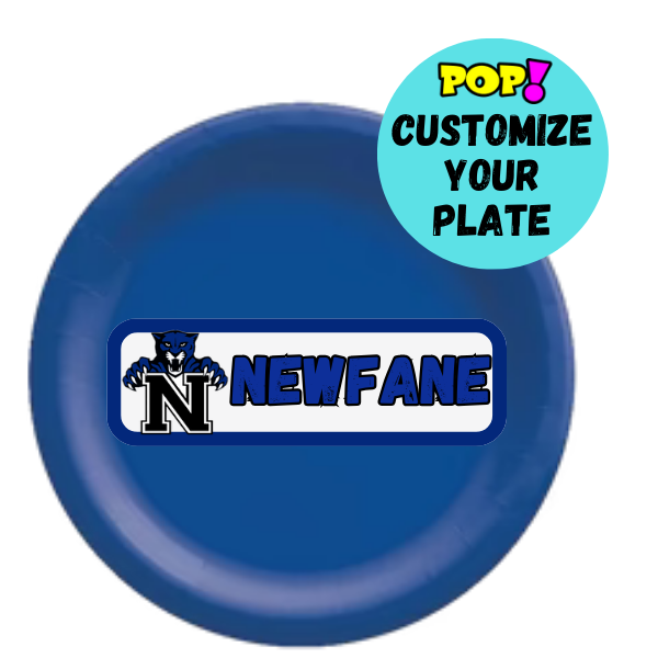 Custom School Paper Plates - 8 Ct. - POPPartyballoons