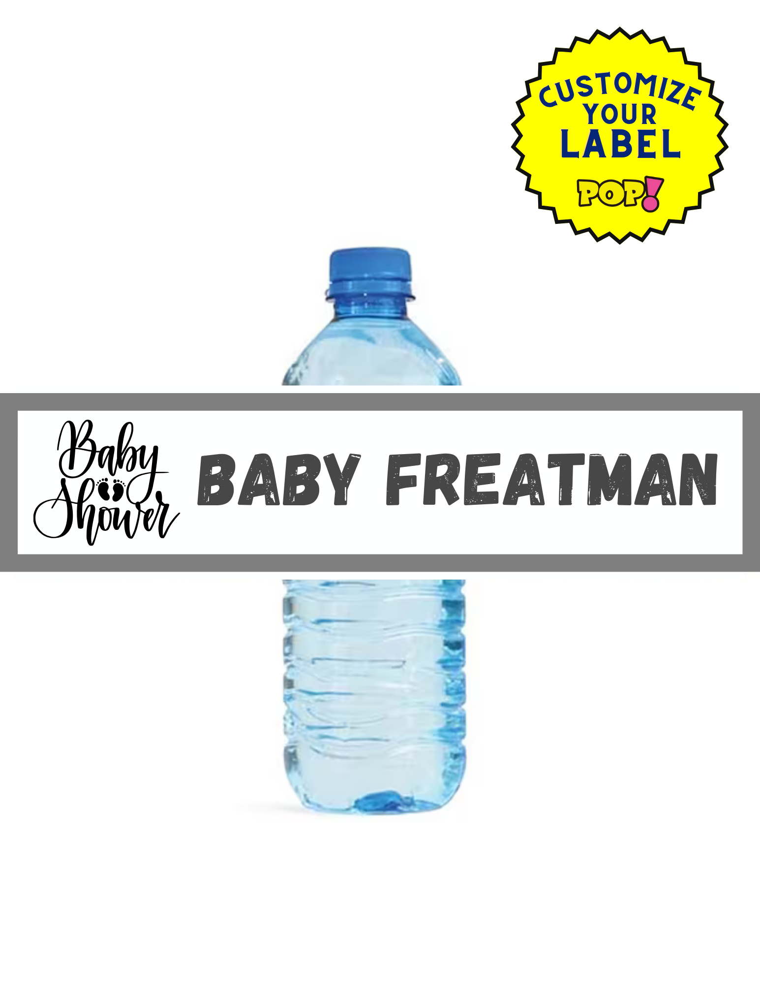 Custom Water Bottle Labels - Use Your Picture - POPPartyballoons