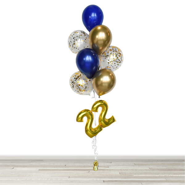Confetti Balloon Bouquet with 16" Number- 10 Balloons - Build Your Own