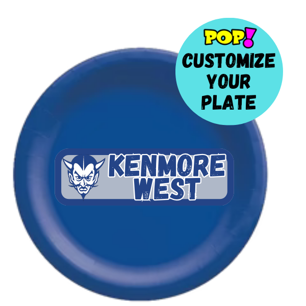 Custom School Paper Plates - 8 Ct. - POPPartyballoons
