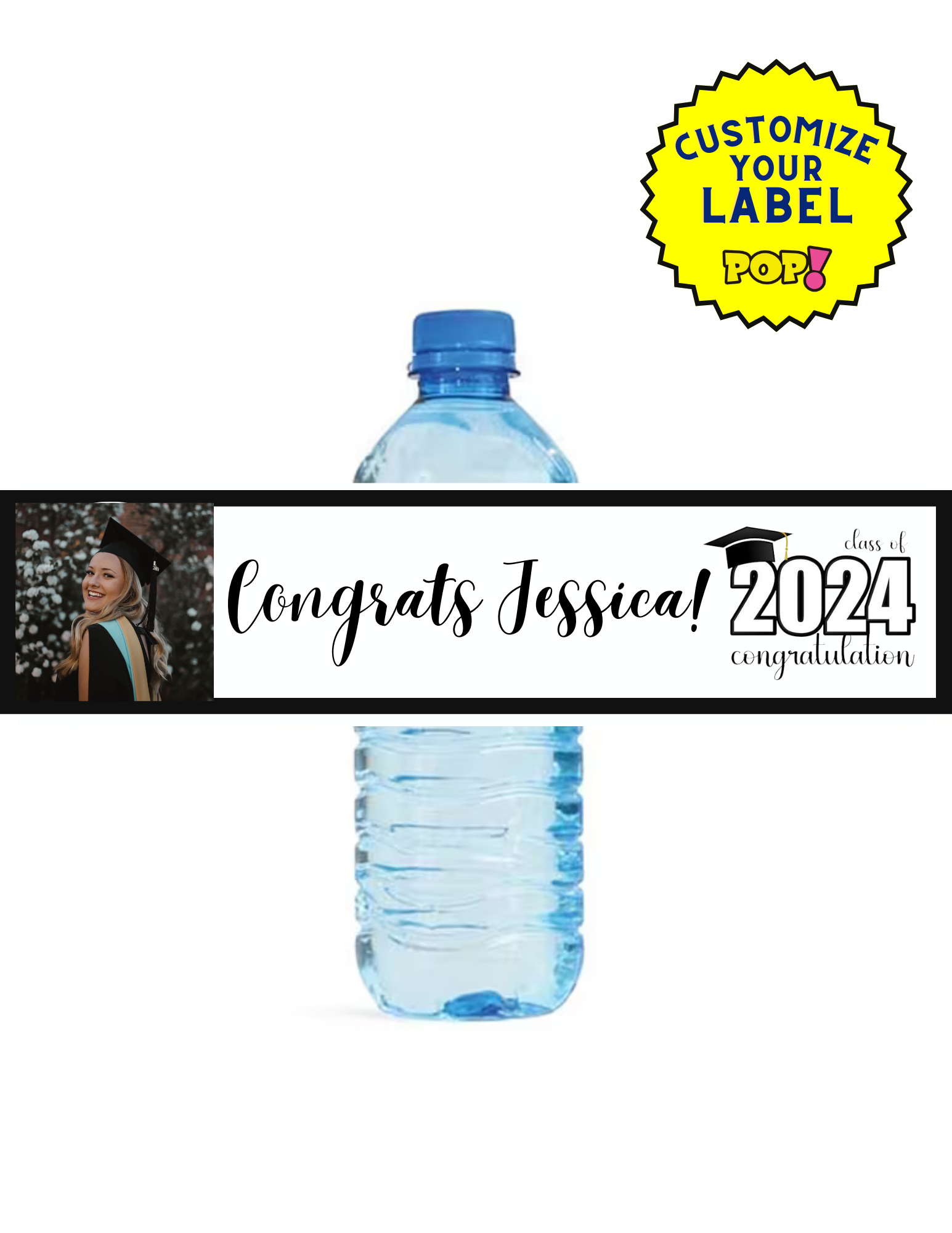 Custom Water Bottle Labels - Send Us Your image - POPPartyballoons