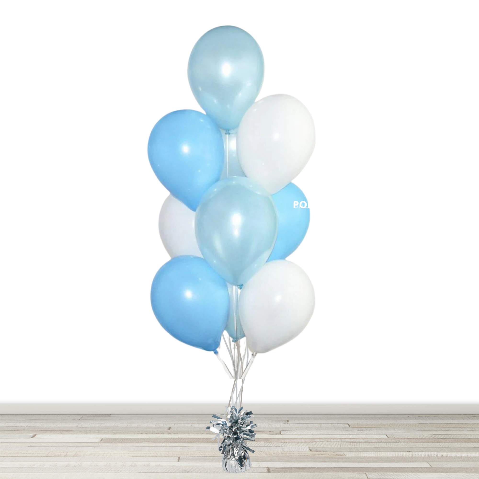 Baby Blue Balloon Bouquet - 10 Balloons