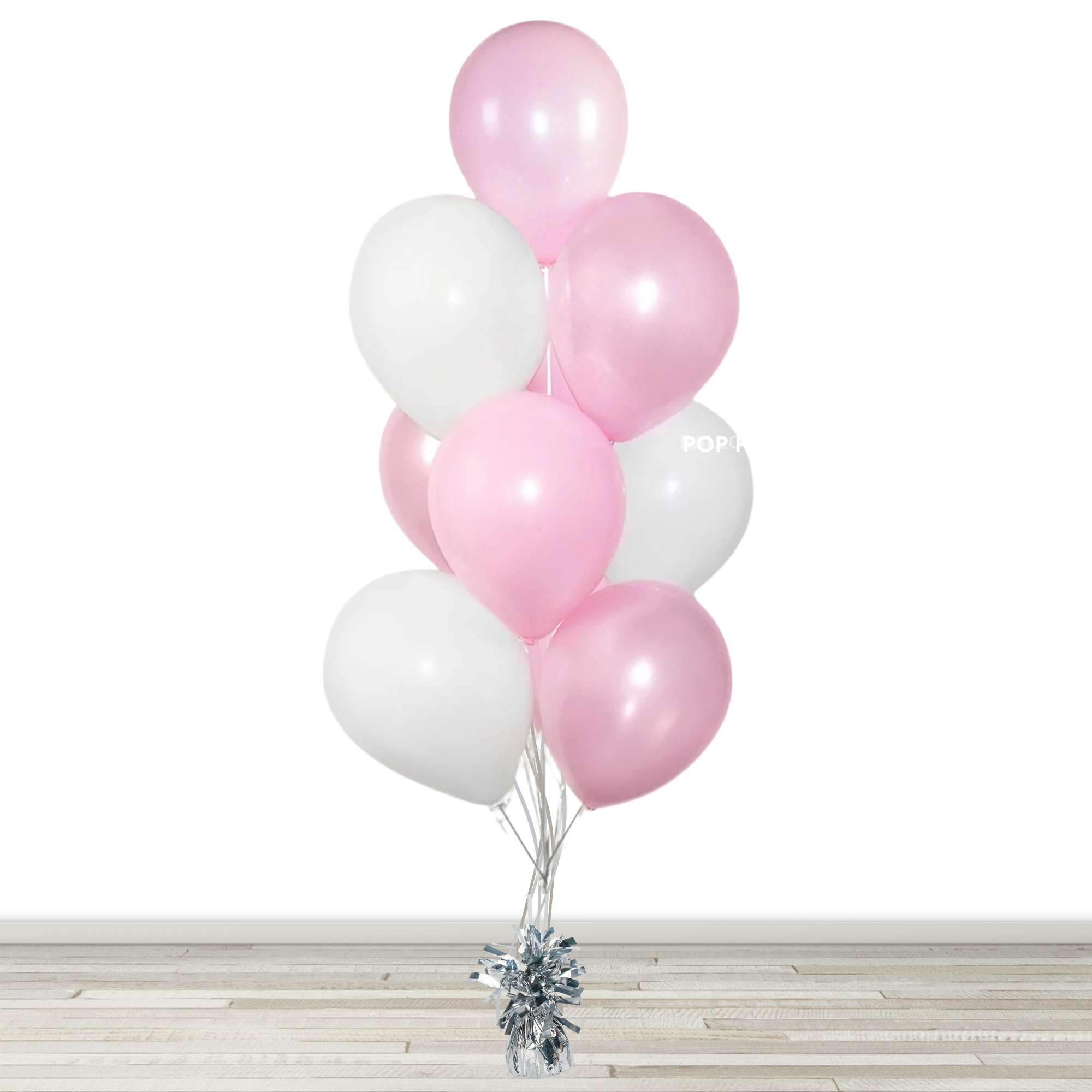 Baby Pink Balloon Bouquet - 10 Balloons