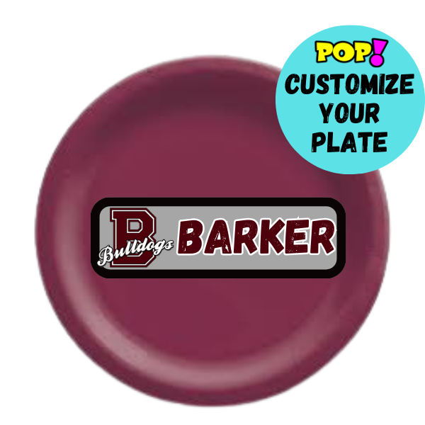Custom School Paper Plates - 8 Ct. - POPPartyballoons