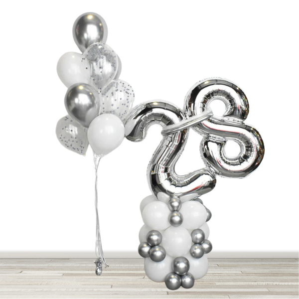 Confetti Balloon Bouquet and Number Balloon Column - Build Your Own