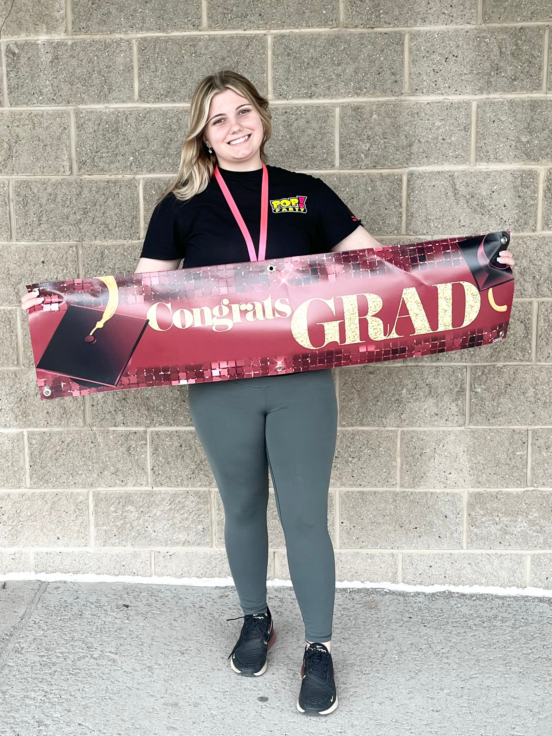 Grad Banners - Choose Your School Colors - POPPartyballoons