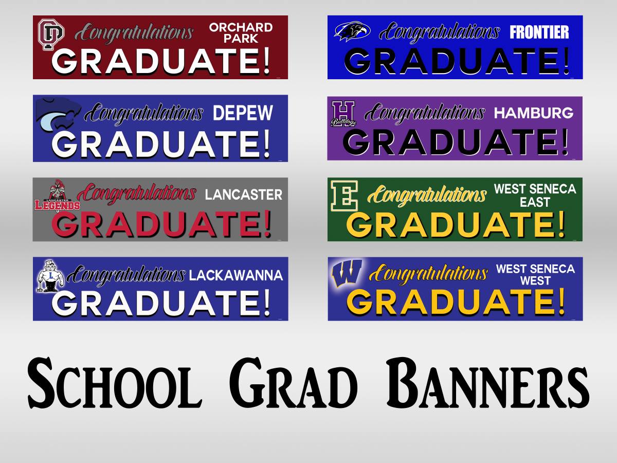 School Graduation Banners - Choose Your School Colors - POPPartyballoons