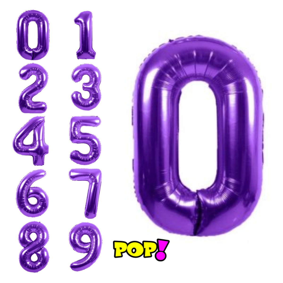 34" Jumbo Numbers - Purple - POPPartyballoons