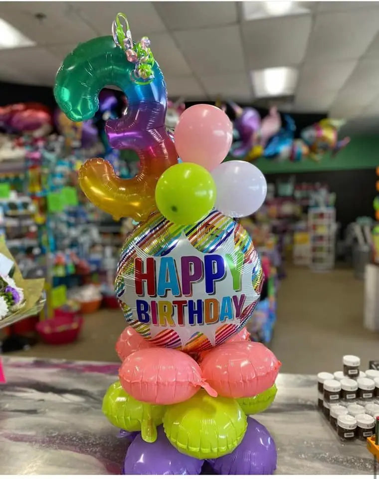 Small Birthday Marquee with Number - POPPartyballoons