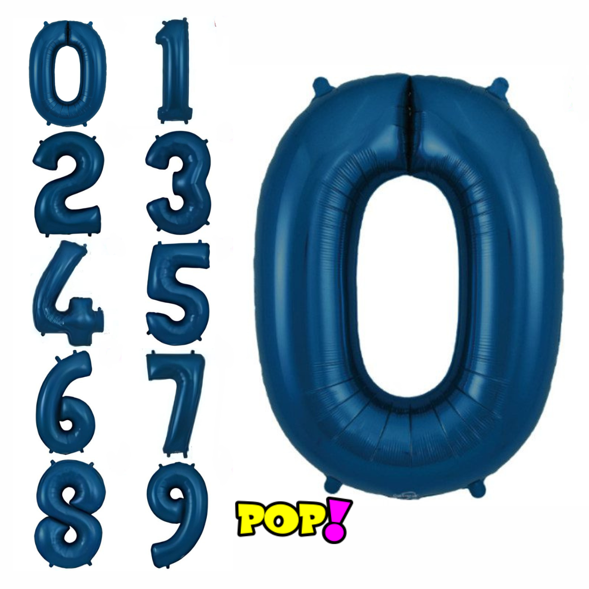 34" Jumbo Numbers - Matte Blue - POPPartyballoons