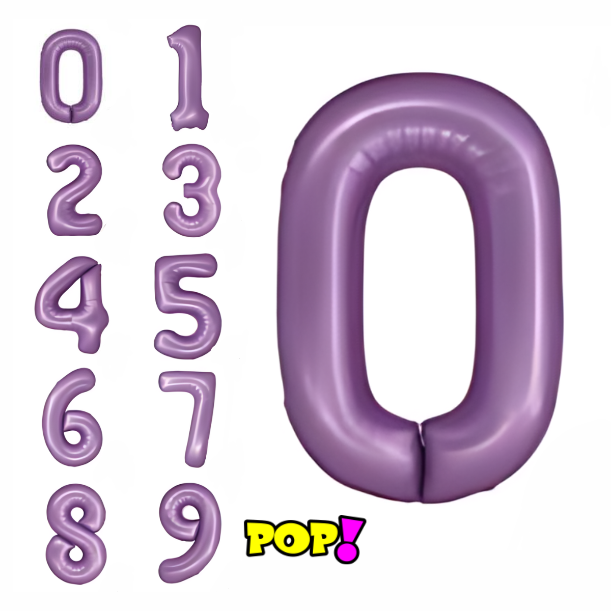 34" Jumbo Numbers - Matte Purple - POPPartyballoons