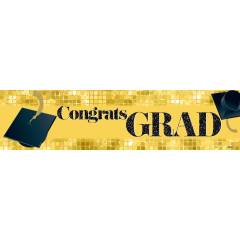 Grad Banners - Choose Your School Colors - POPPartyballoons