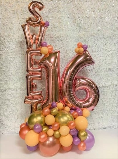 Large Sweet 16 Balloon Marquee - POPPartyballoons