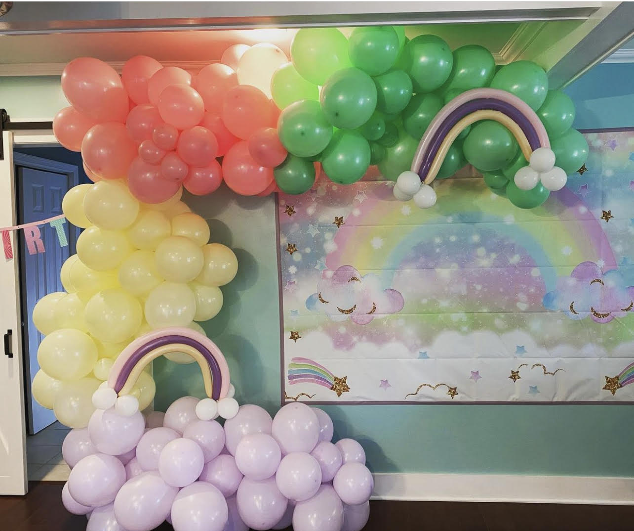 Pastel Rainbow Balloon Garland - POPPartyballoons