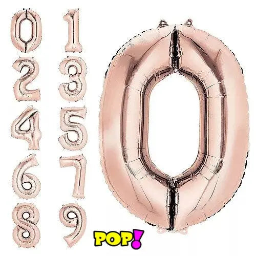 34" Jumbo Numbers - Rose Gold - POPPartyballoons
