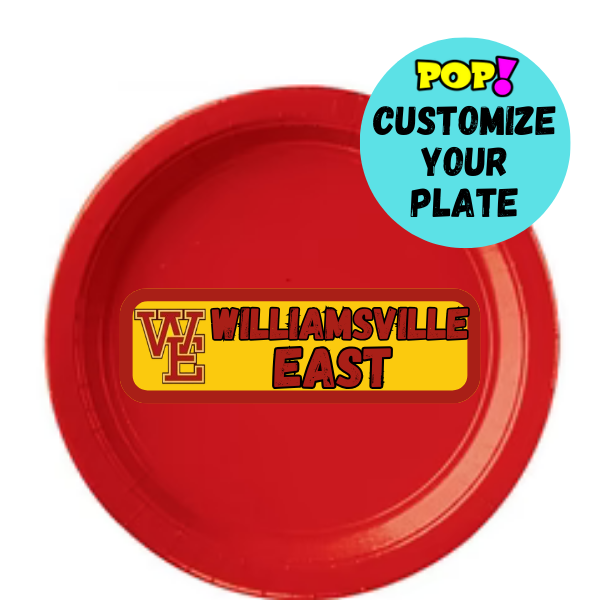 Custom School Paper Plates - 8 Ct. - POPPartyballoons