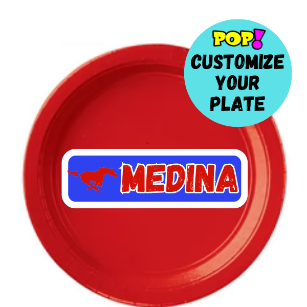 Custom School Paper Plates - 8 Ct. - POPPartyballoons