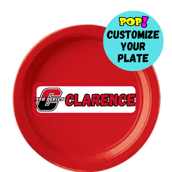 Custom School Paper Plates - 8 Ct. - POPPartyballoons