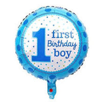 Happy Birthday 18" Foil Balloon - 1st Blue - POPPartyballoons