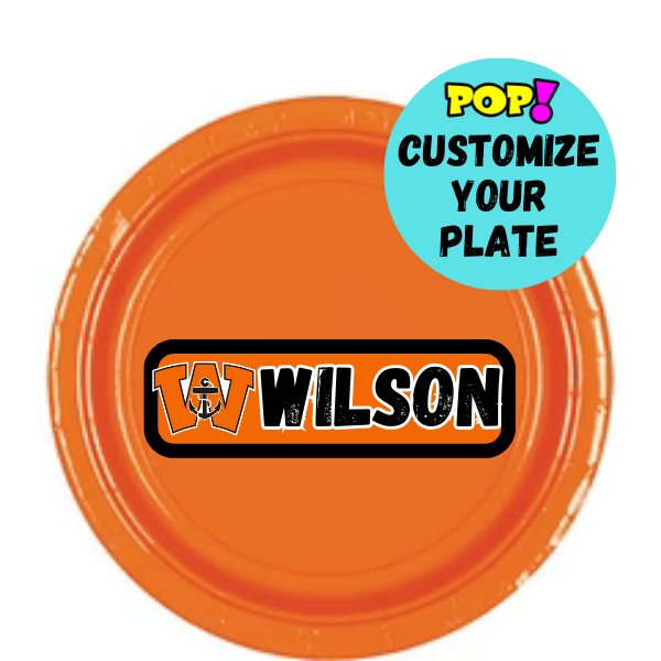 Custom School Paper Plates - 8 Ct. - POPPartyballoons