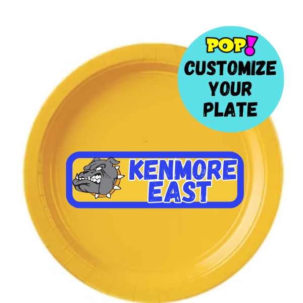 Custom School Paper Plates - 8 Ct. - POPPartyballoons