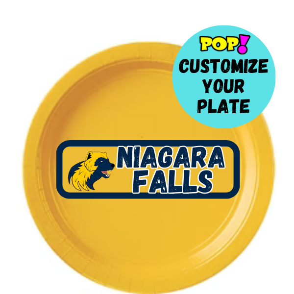 Custom School Paper Plates - 8 Ct. - POPPartyballoons