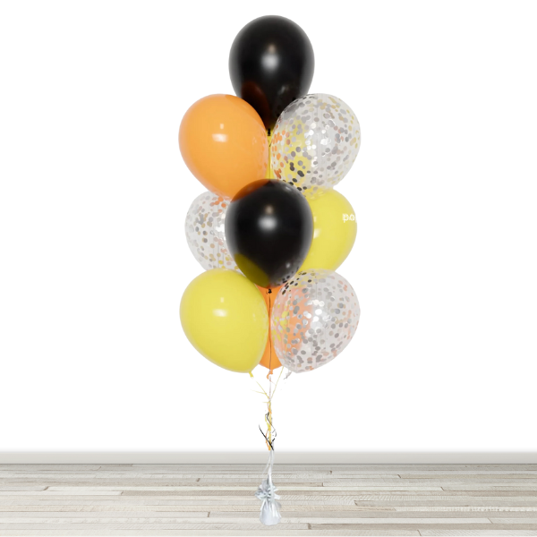 Construction Inspired Confetti Balloon Bouquet - 10 Balloons