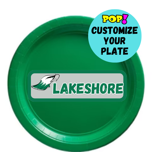 Custom School Paper Plates - 8 Ct. - POPPartyballoons