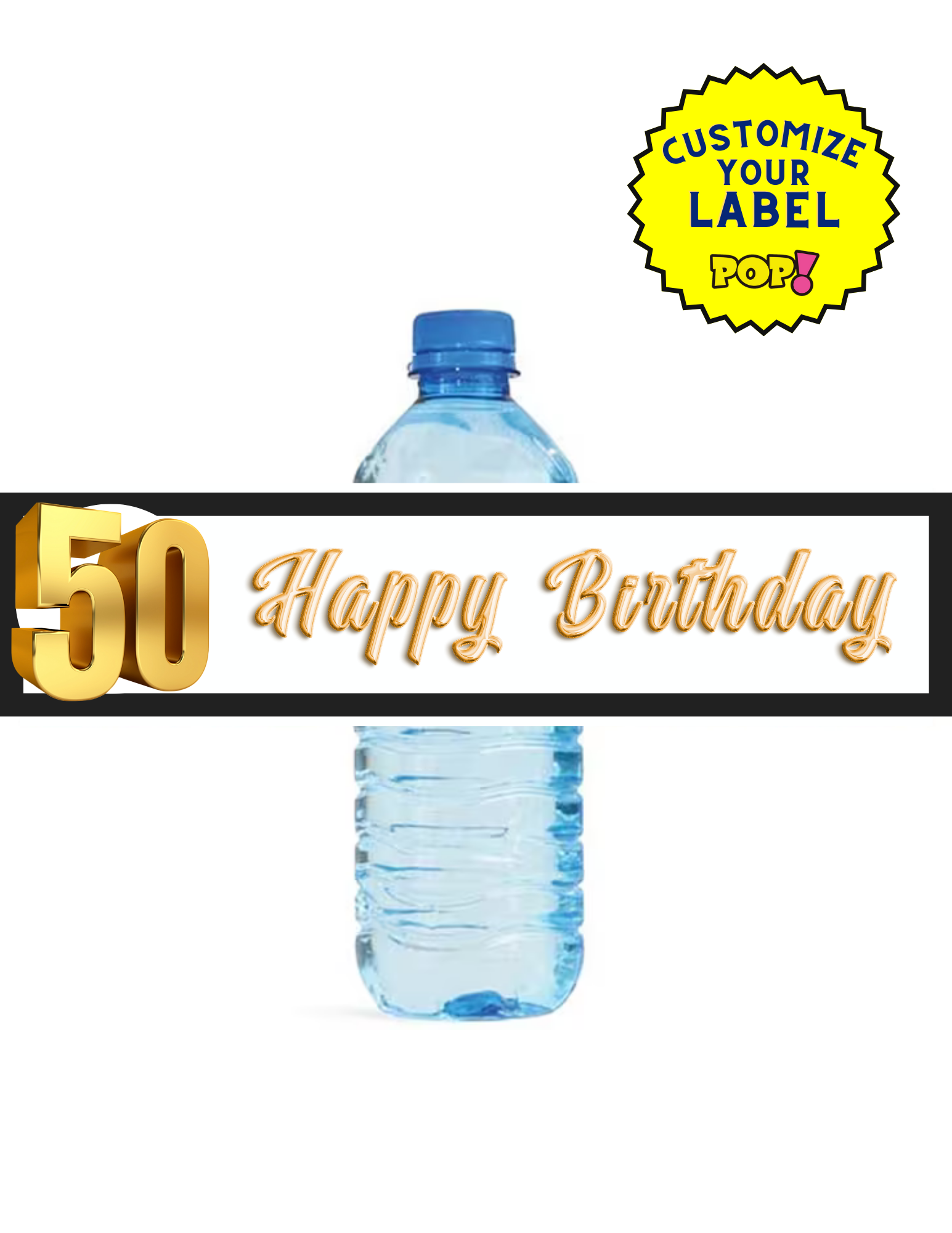 Custom Water Bottle Labels - Send Us Your image - POPPartyballoons
