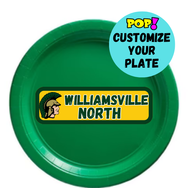 Custom School Paper Plates - 8 Ct. - POPPartyballoons