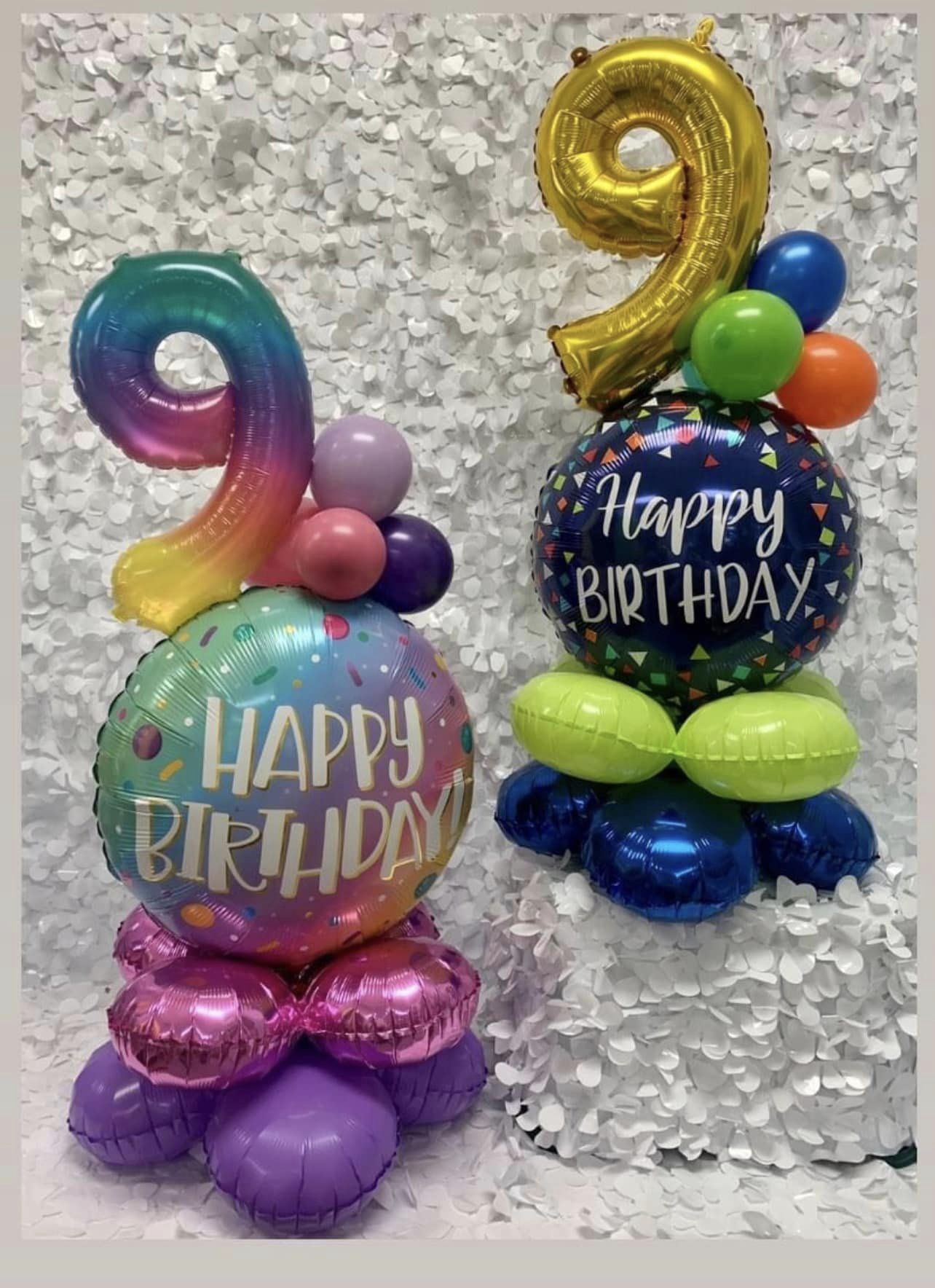 Small Birthday Marquee with Number - POPPartyballoons