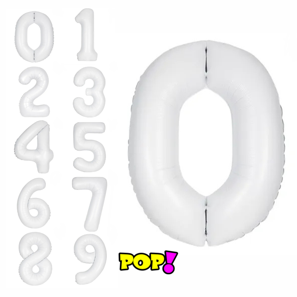 34" Jumbo Numbers - White