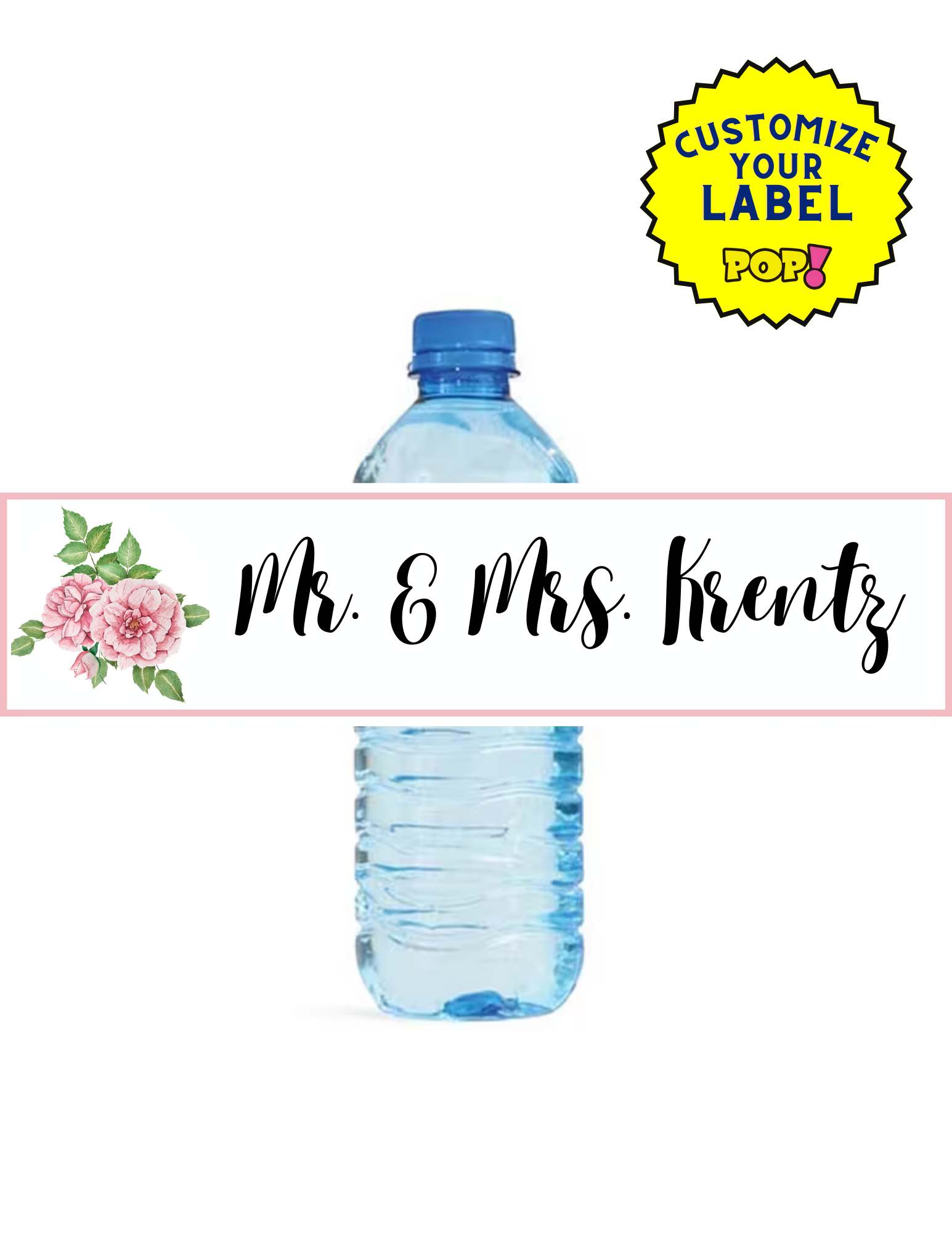 Custom Water Bottle Labels - Use Your Photo - POPPartyballoons