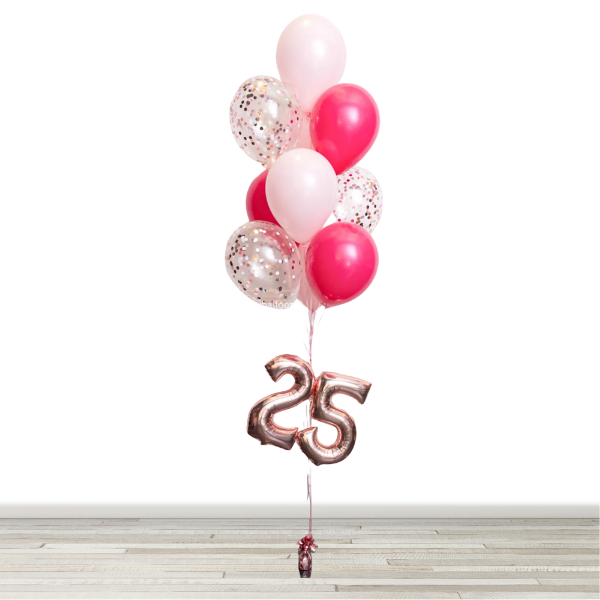 Pink Dream Balloon Bouquet with 16" Number- 10 Balloons