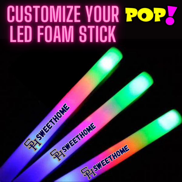 Custom School LED Foam Stick 3 Pack - POPPartyballoons