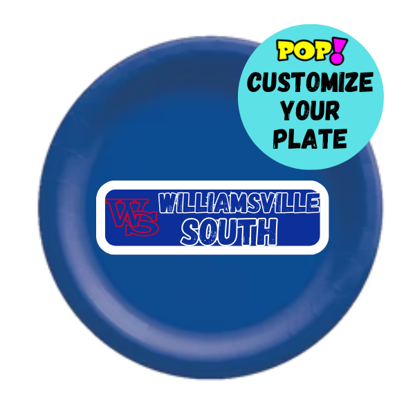 Custom School Paper Plates - 8 Ct. - POPPartyballoons