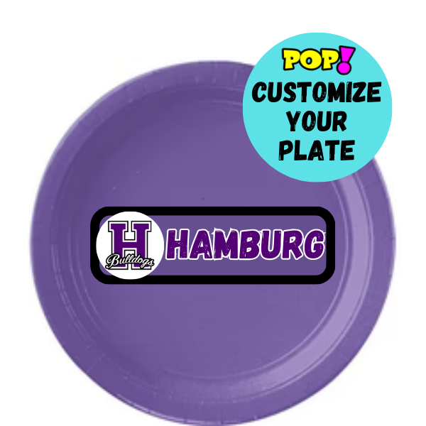 Custom School Paper Plates - 8 Ct. - POPPartyballoons