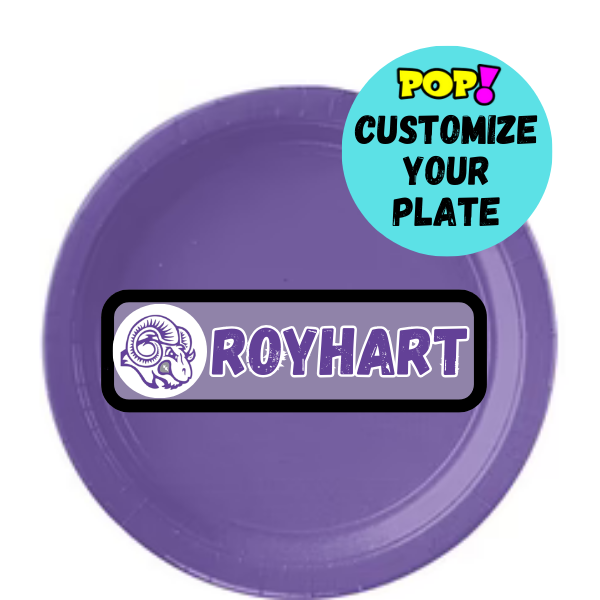 Custom School Paper Plates - 8 Ct. - POPPartyballoons