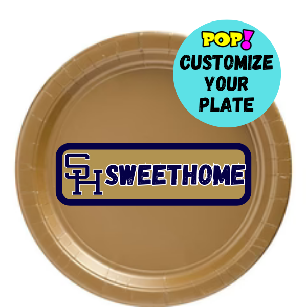 Custom School Paper Plates - 8 Ct. - POPPartyballoons