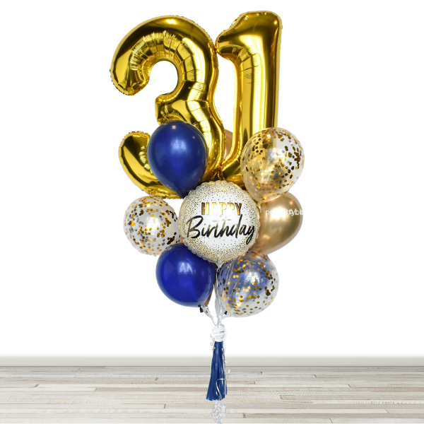 34" Number Birthday Confetti Balloon Bouquet - Build Your Own